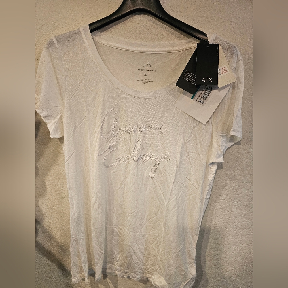 A/X Armani Exchange White Short Sleeve Tee